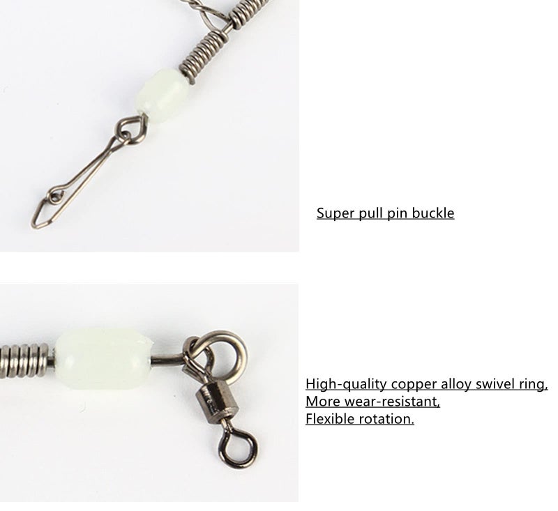 Mimilure Bottom Fishing Rigs Wire Trace: 10pcs Heavy Duty Steel Drop Leader for Surf and Saltwater Gear - Image 4